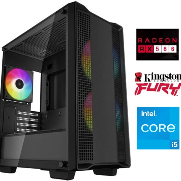 Equipo Gamer Core i5 10400F, 16GB, SSD 500GB, RX580 8GB