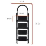 Escalera 4 escalones negra