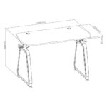 Escritorio gamer RGB Brateck con espejos - Imagen 5