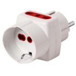 Adaptador Schuko + 2X3L a Schuko Conatel