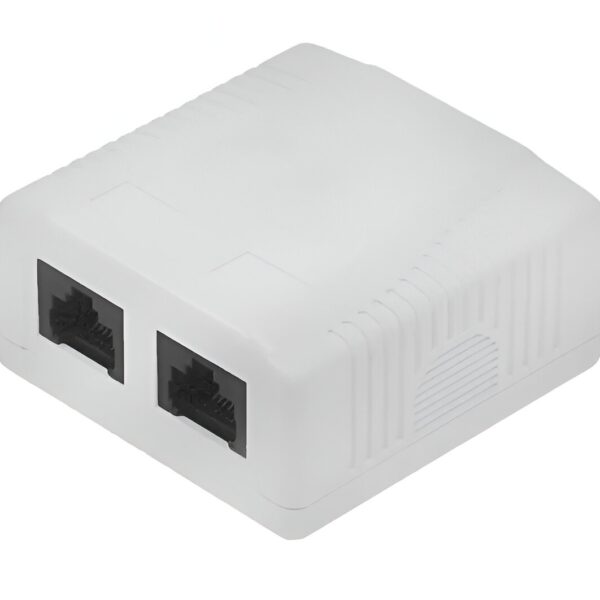 Caja de pared NRG+ RJ-45 2 puertos CAT5E