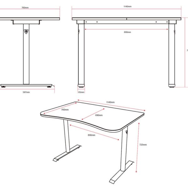 Escritorio Gamer Arozzi Fratello rojo