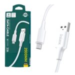 Cable Inkax Micro USB 3.1a 2m blanco