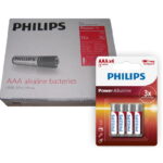 Pack de 12 blister de Pilas alcalinas Philips AAA X 4 unidades