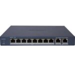 Switch PoE Hikvision 10 puertos gigabit 60w admin.