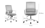 Silla de Oficina Ryan Ergonómica Gris/Blanco