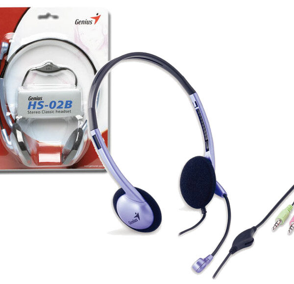 Auriculares Genius HS-02B con micrófono azul