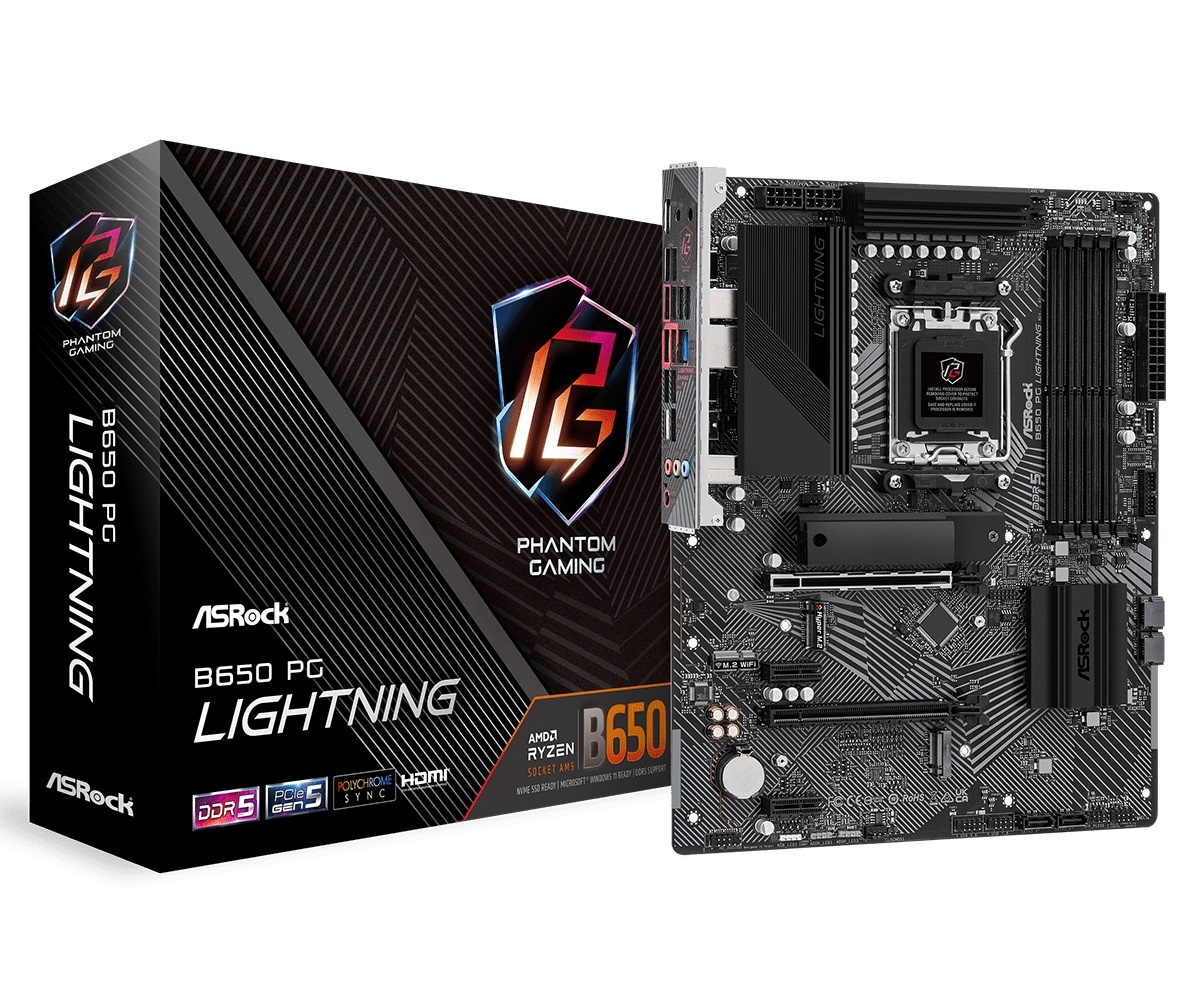 913c8cafa0935e301c7a7210e578a031eb122476692bd61a.jpg Mother Asrock B650 PG Lightning AM5 - Imagen 1