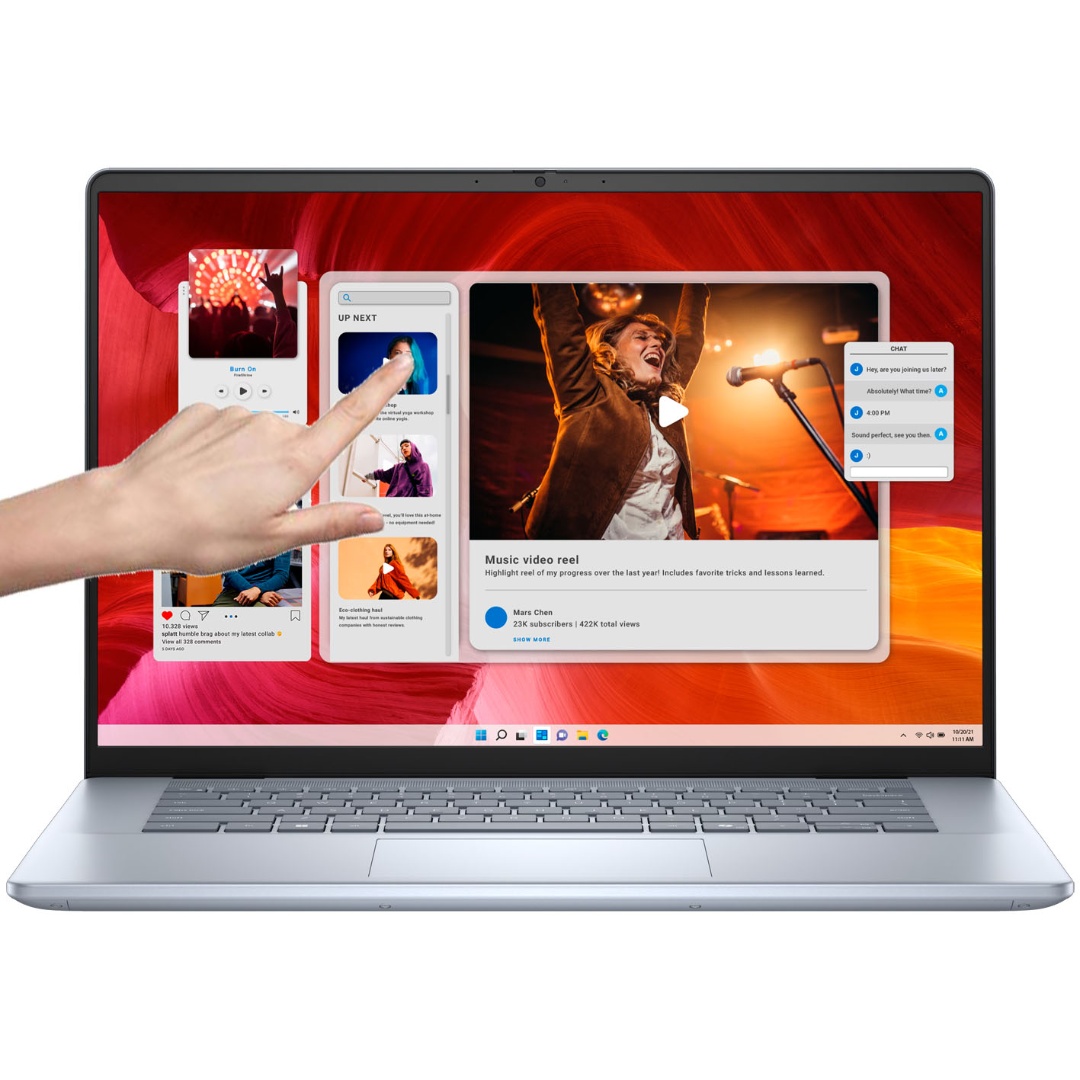 913c8cafa0935e301c7a7210e578a0310e55982de2435b67.jpg Notebook Dell Core Ultra 9 185H 5.1Ghz, 16GB, 512GB SSD, 16" FHD+ Touch - Imagen 1