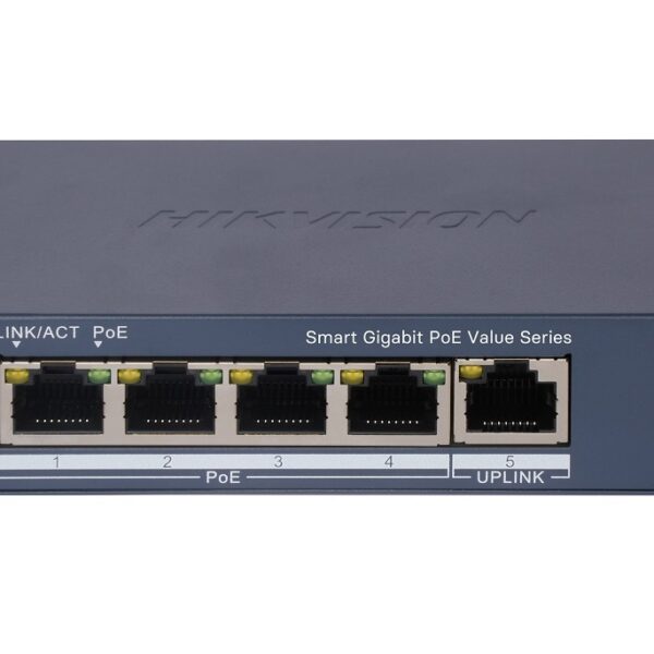 Switch PoE Hikvision Smart 4 puertos gigabit