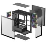 Gabinete Deepcool CG580 4F V2 negro - Imagen 2