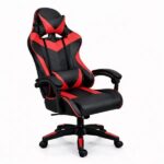 Silla Gamer ergonómica con masajes negra y roja - Imagen 2