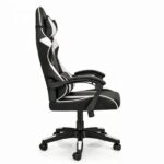 Silla Gamer ergonómica con masajes negra y blanca - Imagen 3