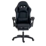 Silla Gamer ergonómica con masajes y apoyapies negra
