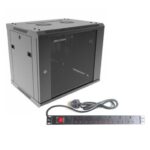 Rack Hikvision 9U + PDU de 6 unidades