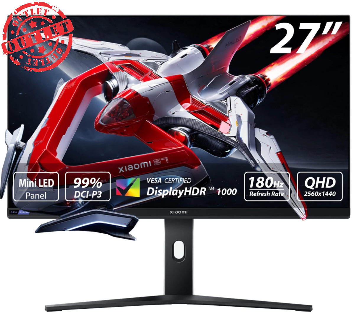 913c8cafa0935e301c7a7210e578a031059b27686969c86f.png Monitor Gamer Xiaomi Mini LED G Pro 27" WQHD 180Hz 1ms (con detalles) - Imagen 1