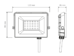 Foco LED Vivion 20w negro IP65 (luz fria) - Imagen 2