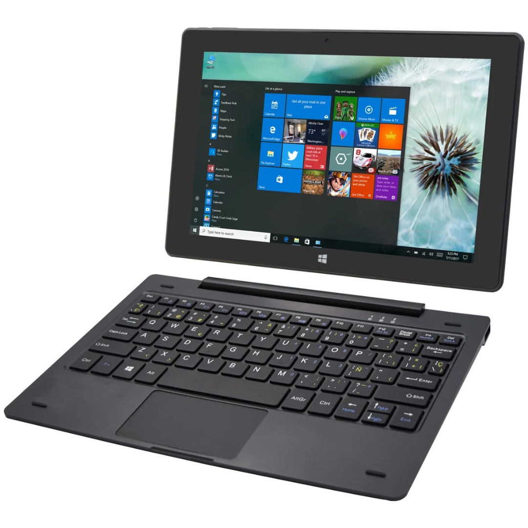 913c8cafa0935e301c7a7210e578a031806972c16fa4fae2.jpg Notebook Convertible iView 4G Dualcore 2.4Ghz 4+64GB 10" Win10 Pro - Imagen 1