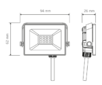 Foco LED Vivion 10w negro IP65 (luz fria) - Imagen 2
