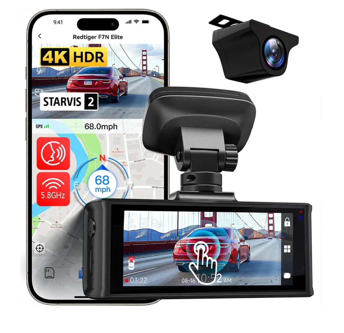 913c8cafa0935e301c7a7210e578a0317d5ee3a07536a47d.jpg Dashcam Redtiger F17 Elite 4K Triple Wi-Fi GPS - Imagen 1