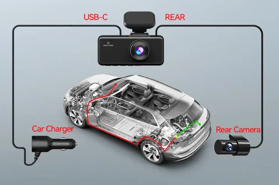 913c8cafa0935e301c7a7210e578a0319e669a18fbdb2b23.jpg Dashcam Redtiger F17 4K Triple Canal GPS WiFi - Imagen 1